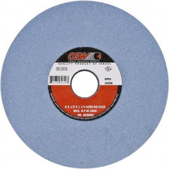 Camel Grinding Wheels - 8" Diam x 1-1/4" Hole x 3/4" Thick, J Hardness, 60 Grit Surface Grinding Wheel - Aluminum Oxide, Type 5, Medium Grade, Vitrified Bond, One-Side Recess - Makers Industrial Supply