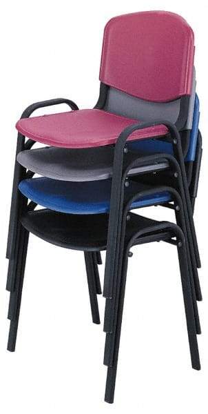 Safco - Black Stackinging Chair - 21 Inch Wide x 18 Inch Deep x 7 Inch High - Makers Industrial Supply