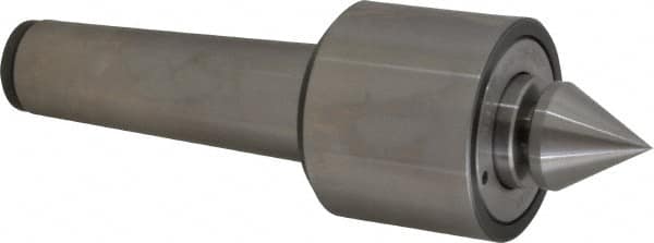 Riten - MT5 Taper Shank, 3-1/16" Head Diam Live Center - 5,500 Max RPM, 2-25/32" Head Length, 1-9/16" Point Diam, 1/4" Point Len, 1,400 Lb Max Workpc, 2-7/16" OAL, Male Point - Makers Industrial Supply