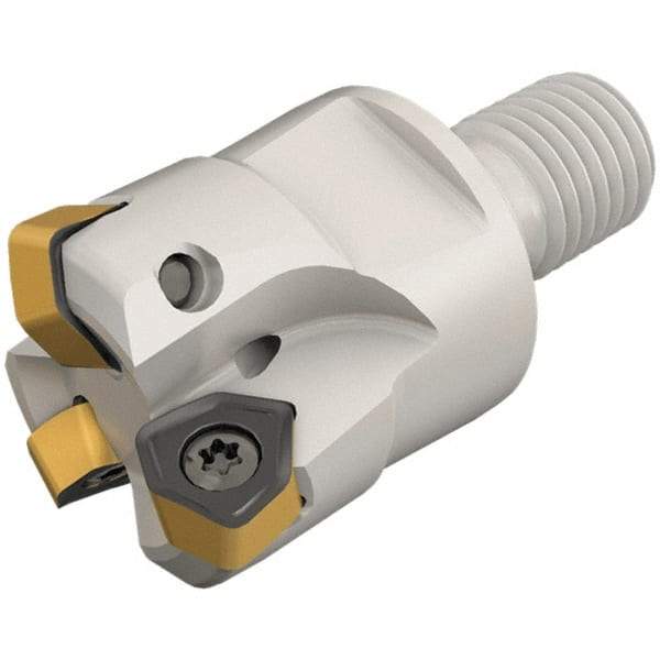 Iscar - 25mm Cut Diam, 0.039" Max Depth, M12 Modular Connection Indexable High-Feed End Mill - Screw Holding Method, H600 WXCU 05 Insert, FF EWX-M-05 Toolholder, Through Coolant - Makers Industrial Supply