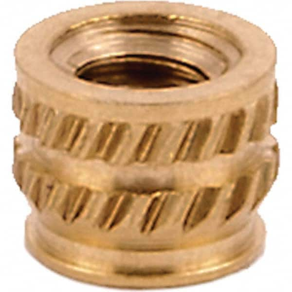 Tapered Hole Threaded Inserts; Product Type: Single Vane; System of Measurement: Metric; Thread Size (mm): M2.5x0.45; Overall Length (Decimal Inch): 0.1350; Thread Size: M2.5x0.45 mm; Insert Diameter (Decimal Inch): 0.1720; Pilot Diameter (Decimal Inch):