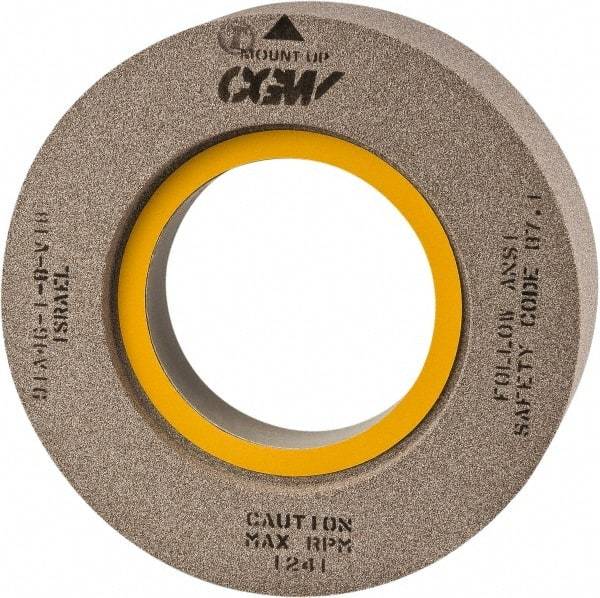 Camel Grinding Wheels - 18" Diam x 8" Hole x 2" Thick, I Hardness, 46 Grit Surface Grinding Wheel - Aluminum Oxide, Type 7, Medium Grade, 1,460 Max RPM, Vitrified Bond, Two-Side Recess - Makers Industrial Supply