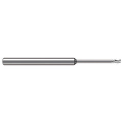 Harvey Tool - 0.025", 0.037" LOC, 1/8" Shank Diam, 2-1/2" OAL, 3 Flute Solid Carbide Square End Mill - Exact Industrial Supply