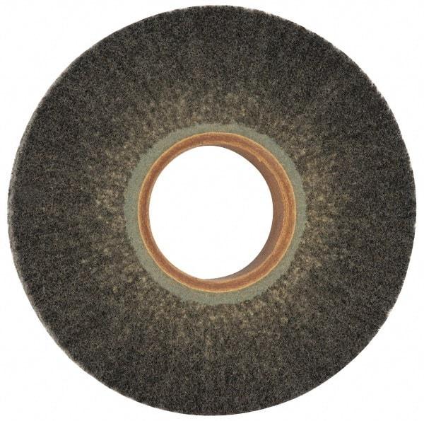 Norton - 6" Diam 220 Grit Silicon Carbide Unmounted Flap Wheel - 2" Hole, 1" Wide, Density 5, Nonwoven, Grade Fine, 3,000 Max RPM - Makers Industrial Supply