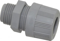 Woodhead Electrical - 7.93 to 9.53mm Capacity, Liquidtight, Straight Strain Relief Cord Grip - 1/2 NPT Thread, Nylon - Makers Industrial Supply