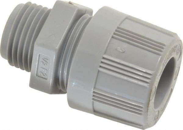 Woodhead Electrical - 14.27 to 15.88mm Capacity, Liquidtight, Straight Strain Relief Cord Grip - 1/2 NPT Thread, Nylon - Makers Industrial Supply