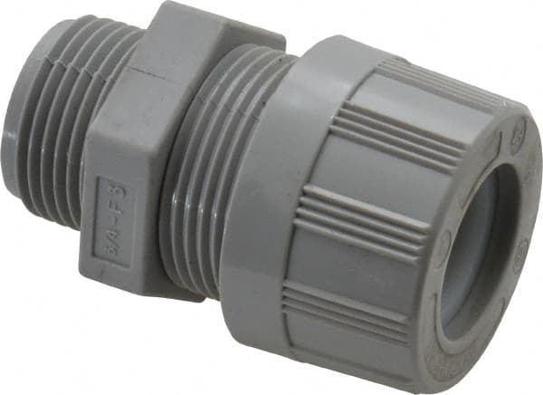 Woodhead Electrical - 11.1 to 14.27mm Capacity, Liquidtight, Straight Strain Relief Cord Grip - 3/4 NPT Thread, Nylon - Makers Industrial Supply