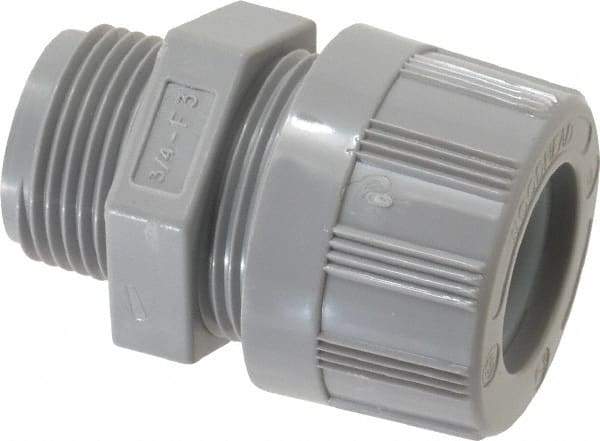 Woodhead Electrical - 12.7 to 15.88mm Capacity, Liquidtight, Straight Strain Relief Cord Grip - 3/4 NPT Thread, Nylon - Makers Industrial Supply