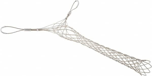 Woodhead Electrical - Double Eye, Closed Mesh, Bronze Wire Pulling Grip - 24" Mesh, 2-1/2 to 3" Cable Diam - Makers Industrial Supply