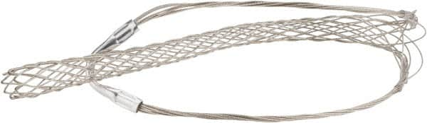 Woodhead Electrical - 1-3/4 to 1.99 Inch Cable Diameter, Tinned Bronze, Single Loop Support Grip - 34 Inch Long, 2,640 Lb. Breaking Strength, 20 Inch Mesh Length - Makers Industrial Supply