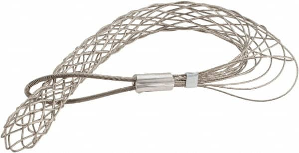 Woodhead Electrical - 2 to 2.49 Inch Cable Diameter, Tinned Bronze, Offset Loop Support Grip - 29 Inch Long, 3,760 Lb. Breaking Strength, 22 Inch Mesh Length - Makers Industrial Supply