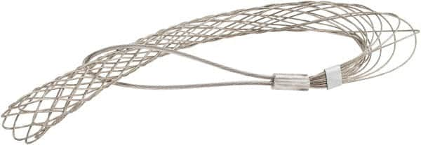 Woodhead Electrical - 2-1/2 to 2.99 Inch Cable Diameter, Tinned Bronze, Offset Loop Support Grip - 31 Inch Long, 3,760 Lb. Breaking Strength, 24 Inch Mesh Length - Makers Industrial Supply