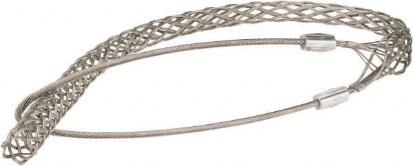 Woodhead Electrical - 1 to 1.24 Inch Cable Diameter, Tinned Bronze, Single Loop Support Grip - 39 Inch Long, 4,720 Lb. Breaking Strength, 29 Inch Mesh Length - Makers Industrial Supply