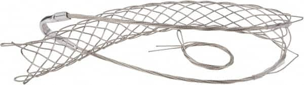 Woodhead Electrical - 1-1/2 to 1.74 Inch Cable Diameter, Tinned Bronze, Single Loop Support Grip - 30 Inch Long, 1,680 Lb. Breaking Strength, 18 Inch Mesh Length - Makers Industrial Supply