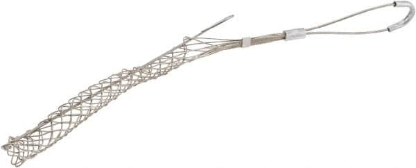 Woodhead Electrical - 0.62 to 0.74 Inch Cable Diameter, Tinned Bronze, Offset Loop Support Grip - 18 Inch Long, 960 Lb. Breaking Strength, 11 Inch Mesh Length - Makers Industrial Supply