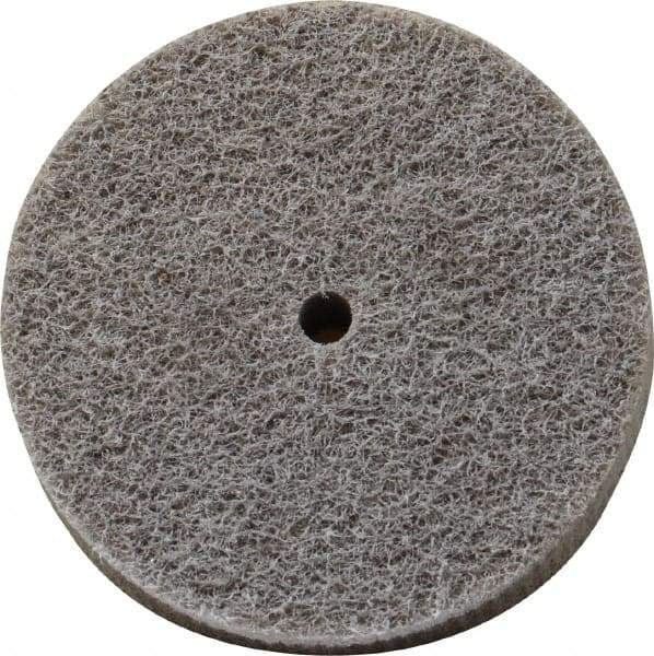 Norton - 3" Diam, 3/4" Face Width, 1/4" Center Hole, Fine Grade, Aluminum Oxide Deburring Wheel - Unitized, Medium Density 4 Grade, 8,000 RPM - Makers Industrial Supply