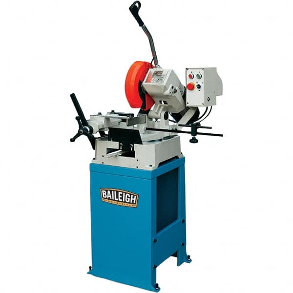 Baileigh - 1 Cutting Speed, 10" Blade Diam, Cold Saw - 54 RPM Blade Speed, Floor Machine, 1 Phase, Compatible with Ferrous/Non-Ferrous Material - Makers Industrial Supply