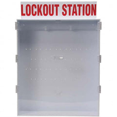 Brady - Empty Polystyrene/Acrylic Lockout Device & Tag Station - Makers Industrial Supply