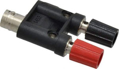 Pomona - Black Electrical Test Equipment Adapter - Use with Female BNC to Stackable Binding Posts - Makers Industrial Supply