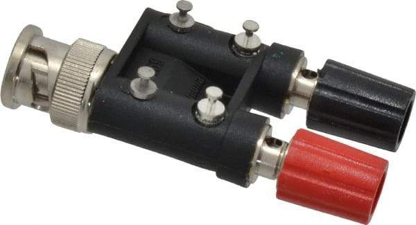 Pomona - Black Electrical Test Equipment Adapter - Use with Male BNC to Isolated Binding Posts - Makers Industrial Supply