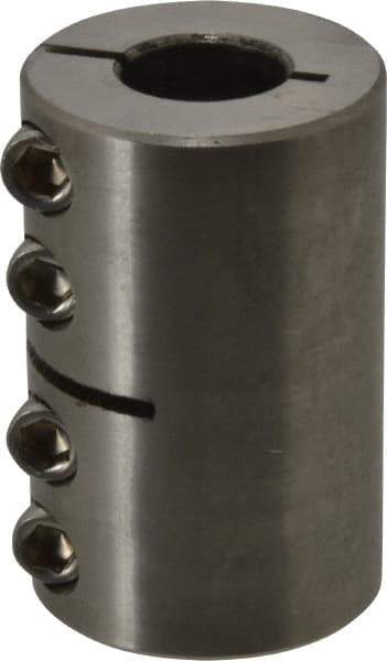 Climax Metal Products - 1/2" Inside x 1-1/8" Outside Diam, One Piece Split Clamping Collar - 1-3/4" Long - Makers Industrial Supply