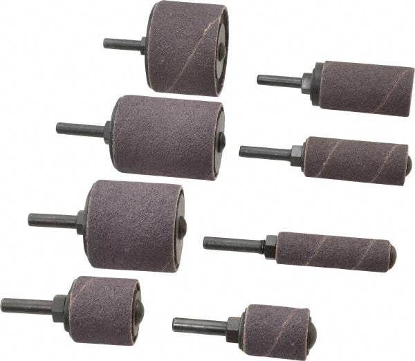 Merit Abrasives - 32-Piece Spiral Band Kit - Includes 3/4 to 2" Diam & 1 to 1-1/2" Wide Band Drums in Coarse, Medium & Fine Grades - Makers Industrial Supply