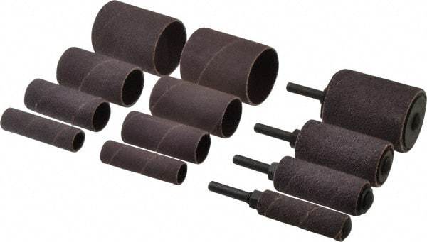 Merit Abrasives - 8-Piece Spiral Band Kit - Includes 3/4 to 2" Diam & 1 to 1-1/2" Wide Band Drums in Coarse, Medium & Fine Grades - Makers Industrial Supply