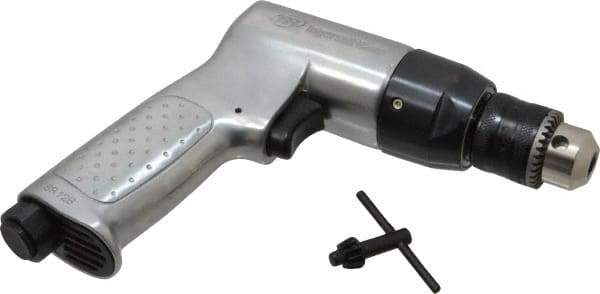 Ingersoll-Rand - 3/8" Keyed Chuck - Pistol Grip Handle, 2,000 RPM, 4 CFM, 0.5 hp, 90 psi - Makers Industrial Supply