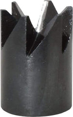 Made in USA - 90° Included Angle, 3/8-24" Hole Thread, Chamfer Edge, High Speed Steel, Outer Tube Edge Finishing Cutter - 7/8" Cutter Head Outside Diam, 1/2" Max Workpiece, 1-1/4" Long, 1/8" Threaded Hole Diam - Makers Industrial Supply