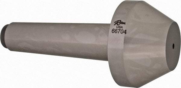 Riten - 2-3/4" Head Diam, Hardened Tool Steel Bull Nose Point Solid Dead Center - 4MT Morse Taper, 2-3/4" Point Diam, 1.077" Point Length, 2-5/64" OAL - Makers Industrial Supply