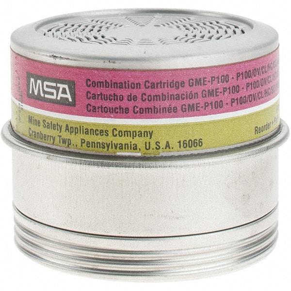 MSA - Organic Vapor, Chlorine, Sulfur, Dioxide & Hydrogen Chloride, Hydrogen Sulfide, Ammonia, Methylamine, Formaldehyde, Hydrogen Fluoride & Particulate Protection PAPR Combination Multi-Gas/P100 Particulate Filter Cartridge - Makers Industrial Supply