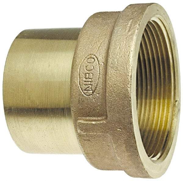 NIBCO - 2-1/2" Cast Copper Pipe Adapter - FTG x F, Pressure Fitting - Makers Industrial Supply