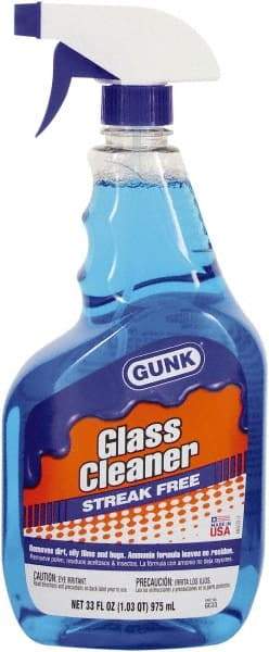 Gunk - Ammonium Hydroxide Glass Cleaner - 33 oz Spray Bottle - Makers Industrial Supply