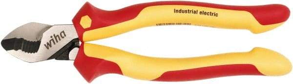 Wiha - 8" OAL, 0.28" Capacity, Cable Cutter - 1.04" Jaw Length x 1.01" Jaw Width, Cushion Grip Handle - Makers Industrial Supply