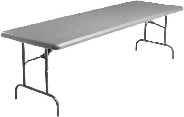 ICEBERG - 30" Long x 96" Wide x 29" High, Folding Table - Charcoal - Makers Industrial Supply