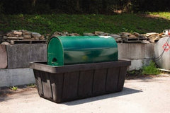 Eagle - 373 Gal Sump, 10,000 Lb Capacity, 1 Drum, Polyethylene Spill Deck or Pallet - 84" Long x 44" Wide x 30" High, Black, Drain Included, Horizontal, 1 Tank Drum Configuration - Makers Industrial Supply