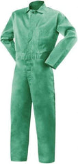 Steiner - Size 5XL, Green, Snap, Flame Resistant/Retardant Coverall - Cotton, 3 Pockets - Makers Industrial Supply