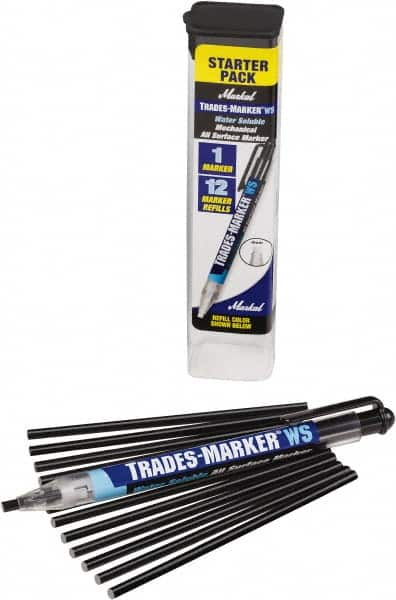 Markal - Black All Purpose Wax Crayon - Flat Tip - Makers Industrial Supply