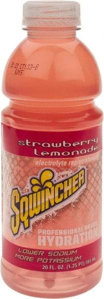 Sqwincher - 20 oz Bottle Strawberry Lemonade Activity Drink - Ready-to-Drink - Makers Industrial Supply