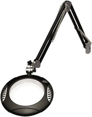 O.C. White - 43 Inch, Spring Suspension, Clamp on, LED, Black, Magnifying Task Light - 8 Watt, 7.5 and 15 Volt, 2x Magnification, 5-1/4 Inch Wide, 7-1/2 Inch Long - Makers Industrial Supply