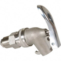 Vestil - 3/4" NPT Stainless Steel Adjustable Drum Faucet - 6" Long Extension - Makers Industrial Supply