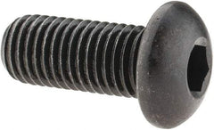 Made in USA - 5/16-24 UNF Hex Socket Drive, Button Screw - Alloy Steel, Black Oxide Finish, Fully Threaded, 3/4" Length Under Head - Makers Industrial Supply