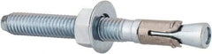 Powers Fasteners - 3/8" Diam, 3/8" Drill, 3-1/2" OAL, 1-5/8" Min Embedment Wedge Expansion Concrete Anchor - Stainless Steel (Clip)/Steel (Body), Zinc-Plated Finish, Hex Nut Head, Hex Drive, 2-1/4" Thread Length - Makers Industrial Supply