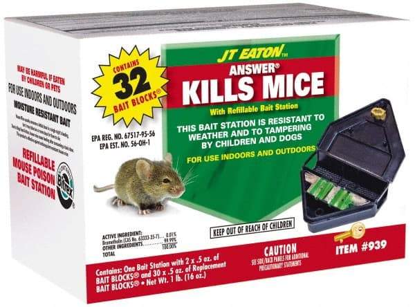 J.T. Eaton - 0.5 oz Plastic Bait Holder - Targets Mice - Makers Industrial Supply