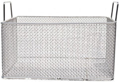 Marlin Steel Wire Products - 12" Deep, Rectangular Stainless Steel Mesh Basket - 1/4" Perforation, 18" Wide x 9" High - Makers Industrial Supply