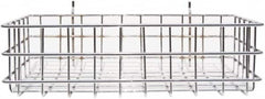 Marlin Steel Wire Products - 8" Deep, Rectangular Steel Peg Board/Slatwall Basket - 1-3/8" Perforation, 14" Wide x 4" High - Makers Industrial Supply