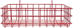 Marlin Steel Wire Products - 8" Deep, Rectangular Steel Peg Board/Slatwall Basket - 1-3/8" Perforation, 14" Wide x 4" High - Makers Industrial Supply