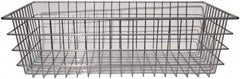 Marlin Steel Wire Products - 18" Deep, Rectangular Steel Wire Basket - 1-3/8" Perforation, 28" Wide x 8" High - Makers Industrial Supply