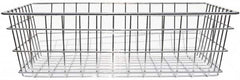 Marlin Steel Wire Products - 18" Deep, Rectangular Steel Wire Basket - 1-3/8" Perforation, 24" Wide x 8" High - Makers Industrial Supply