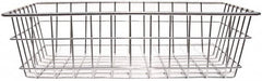 Marlin Steel Wire Products - 12" Deep, Rectangular Steel Wire Basket - 1-3/8" Perforation, 18" Wide x 5" High - Makers Industrial Supply